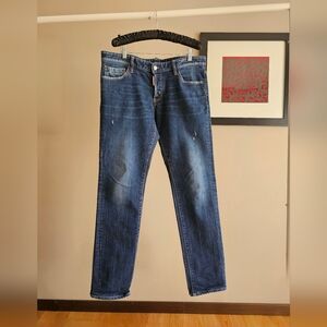 DSQUARED2 Men's Slim Fit Dark Wash Jeans – Size 52 (US 36)